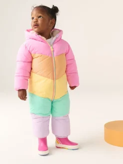 Little Bird by Jools Oliver regenbestendig sneeuwpak met pastelkleurige regenboogvlakken