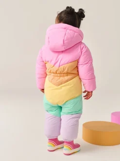 Little Bird by Jools Oliver regenbestendig sneeuwpak met pastelkleurige regenboogvlakken