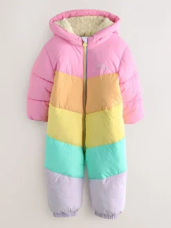 Little Bird by Jools Oliver regenbestendig sneeuwpak met pastelkleurige regenboogvlakken