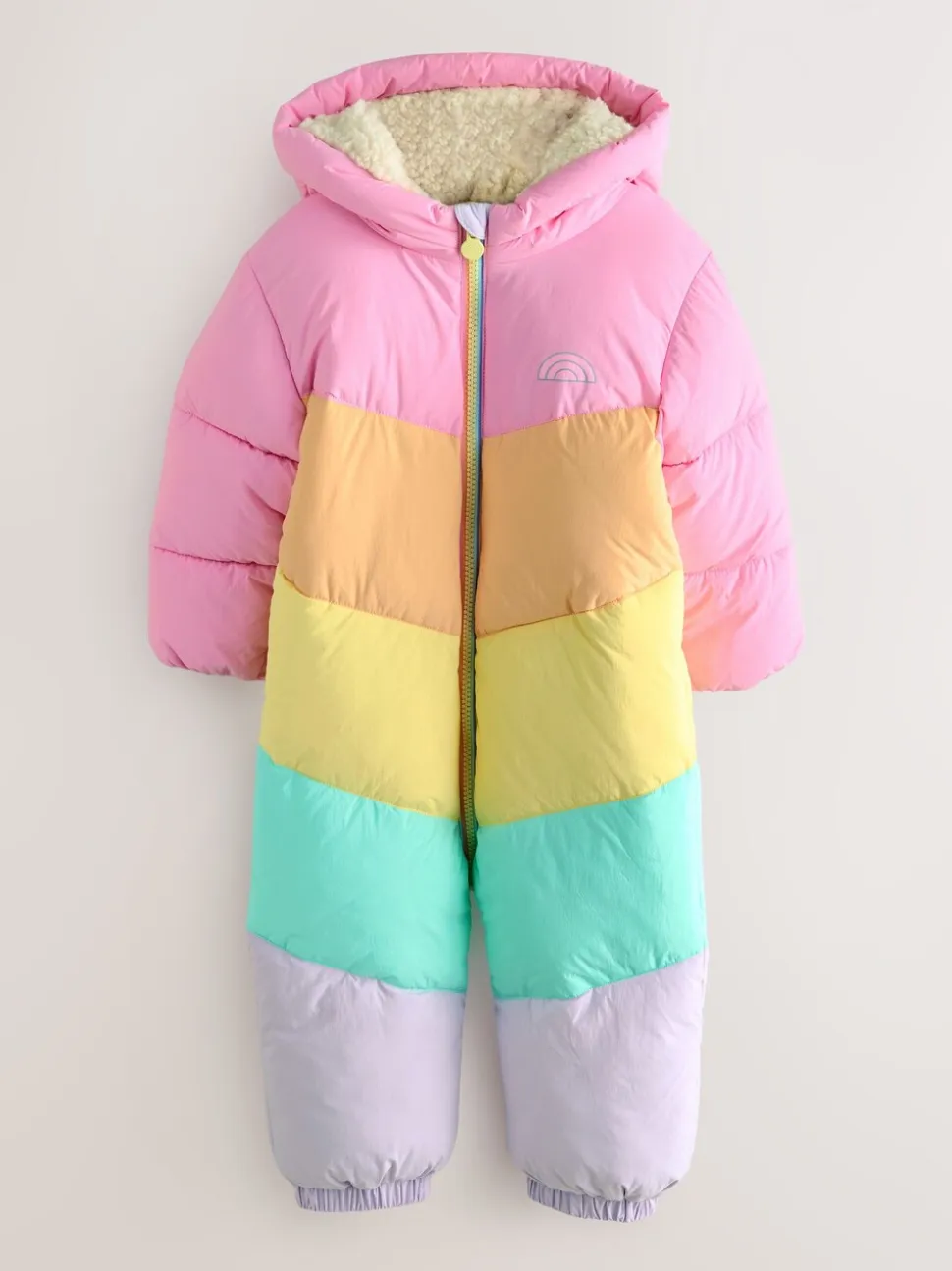 Little Bird by Jools Oliver regenbestendig sneeuwpak met pastelkleurige regenboogvlakken