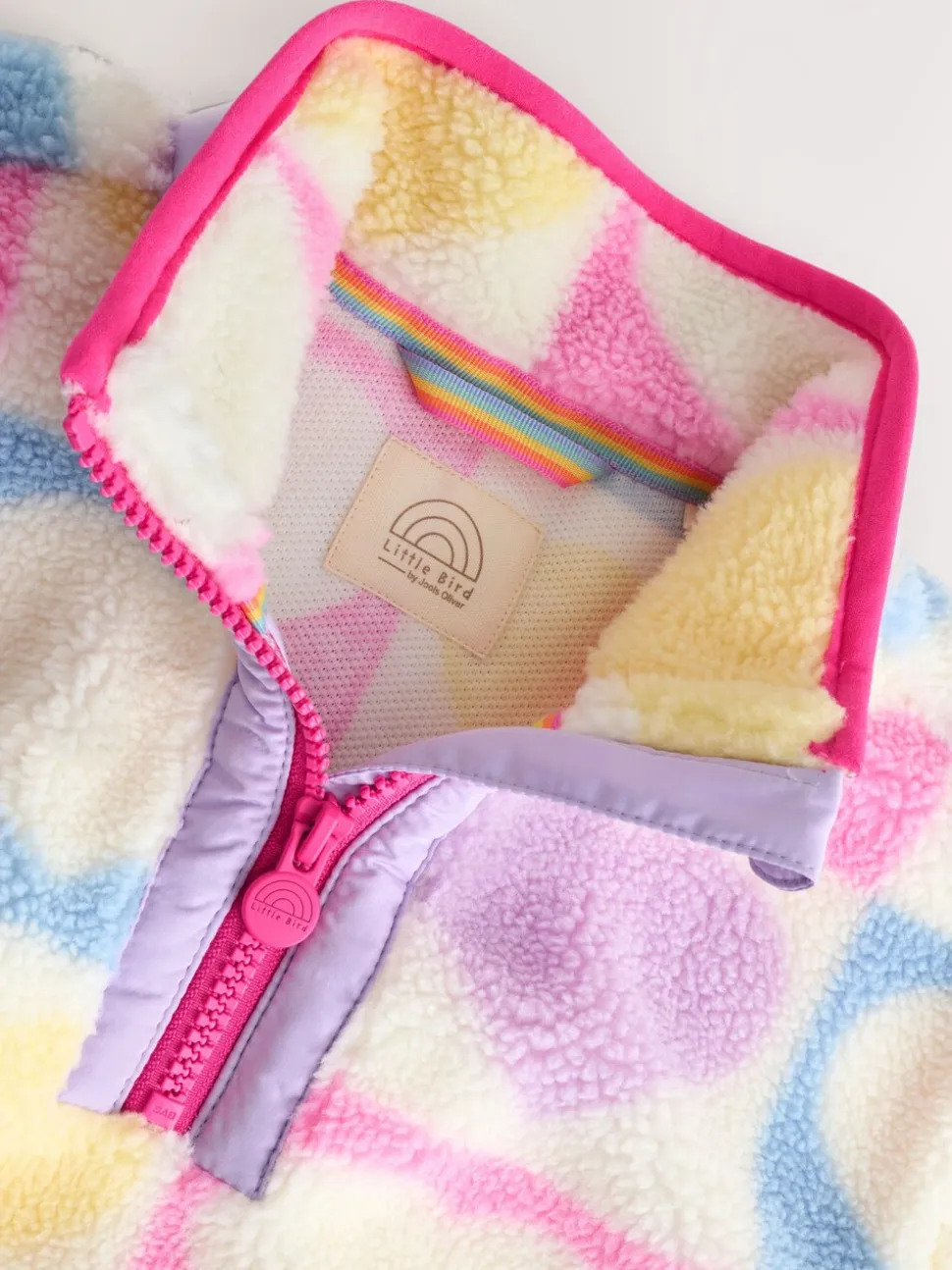 Little Bird by Jools Oliver Heart Colourblock Borg Fleece