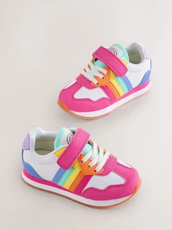 Little Bird by Jools Oliver Pastel Rainbow Retro Runner Trainers