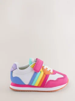 Little Bird by Jools Oliver Pastel Rainbow Retro Runner Trainers