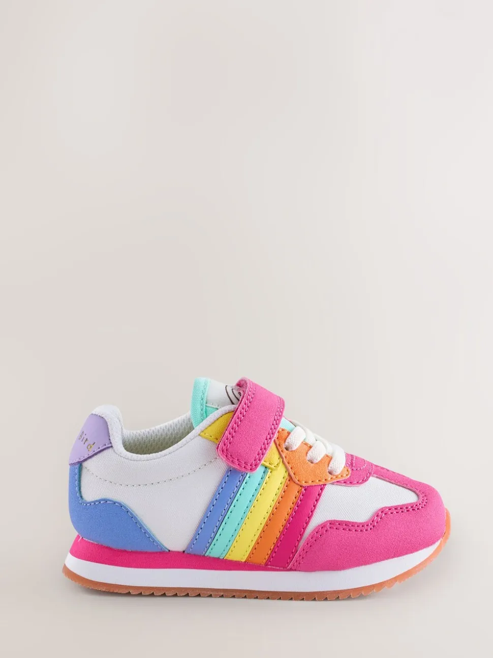 Little Bird by Jools Oliver Pastel Rainbow Retro Runner Trainers