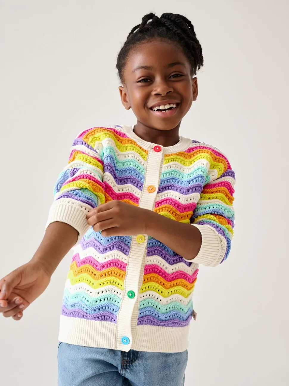 Little Bird by Jools Oliver 100% katoenen vest met golvende strepen