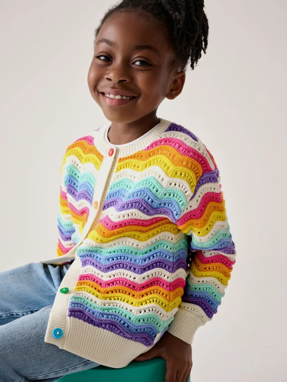 Little Bird by Jools Oliver 100% katoenen vest met golvende strepen