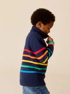 Little Bird by Jools Oliver Knitted Long Sleeve 1/4 Zip Jumper