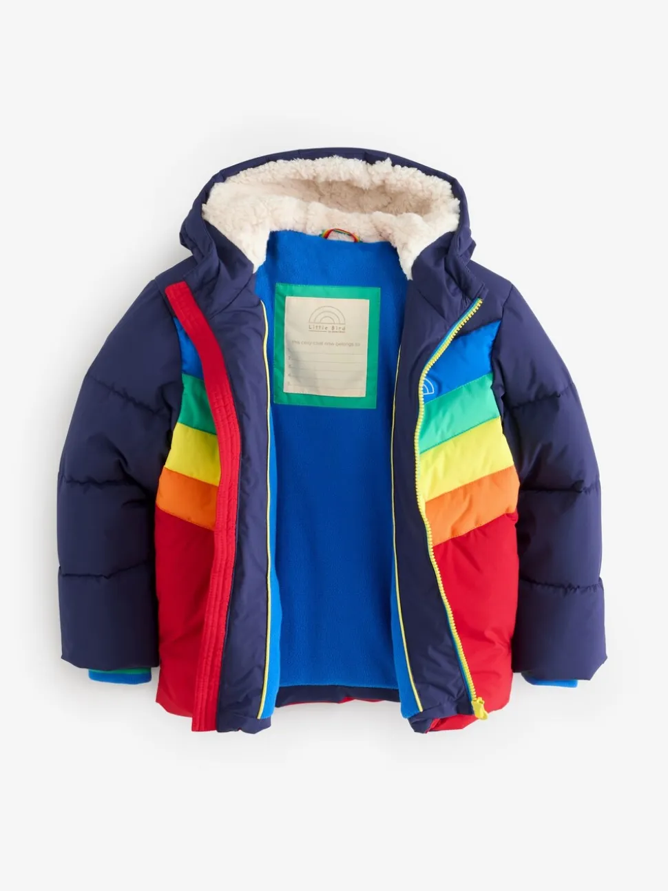 Little Bird by Jools Oliver Heldere Chevron Regenbestendige Gevoerde jas