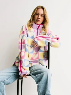 Little Bird by Jools Oliver Heart Colourblock Borg Fleece