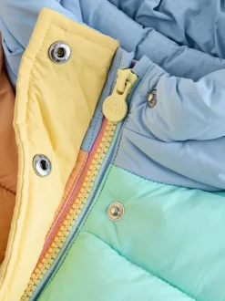 Little Bird by Jools Oliver regenbestendige gewatteerde jas met kleurvlakken