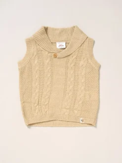 Little Gent True Knit Vest, Bodysuit, Trousers and Bow Tie Brown Set