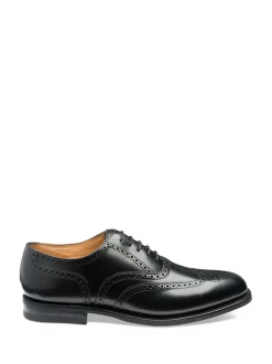 Loake 302brg Oxford-brogues van zwart gepolijst leer