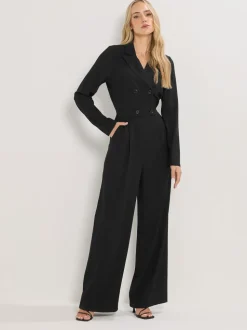 Long Tall Sally Long Sleeve Collar Jumpsuit