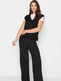 Long Tall Sally palazzo-stretchbroek met wijde pijpen