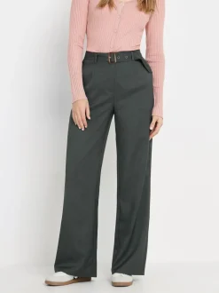Long Tall Sally Wide Leg Belted Trousers