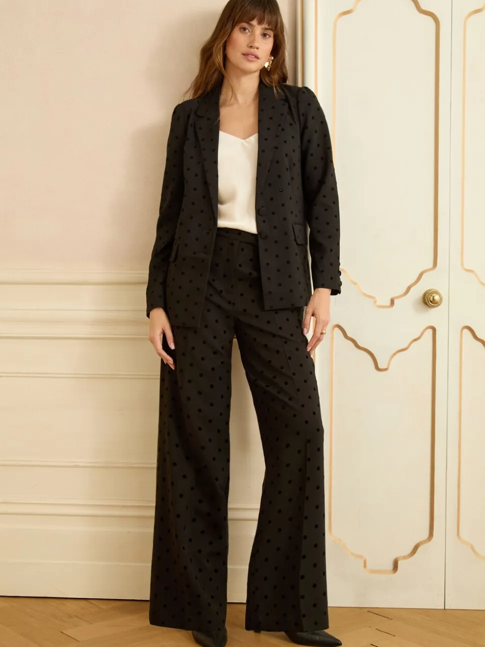 Love & Roses Flocked Spot Blazer
