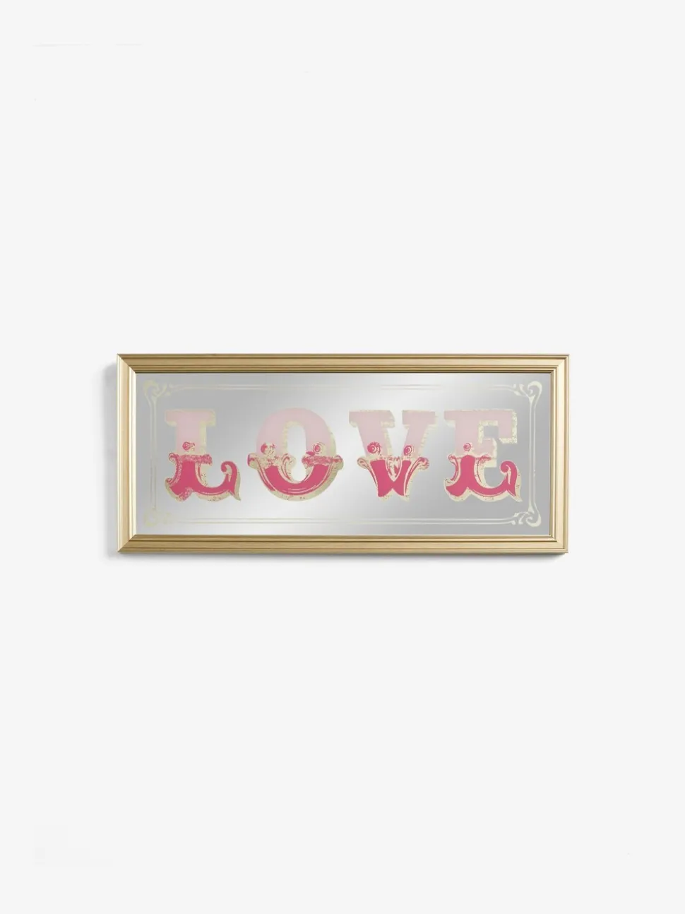 Love Mirror Slogan Wall Art