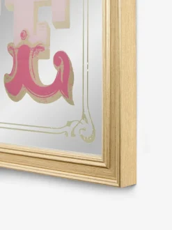 Love Mirror Slogan Wall Art