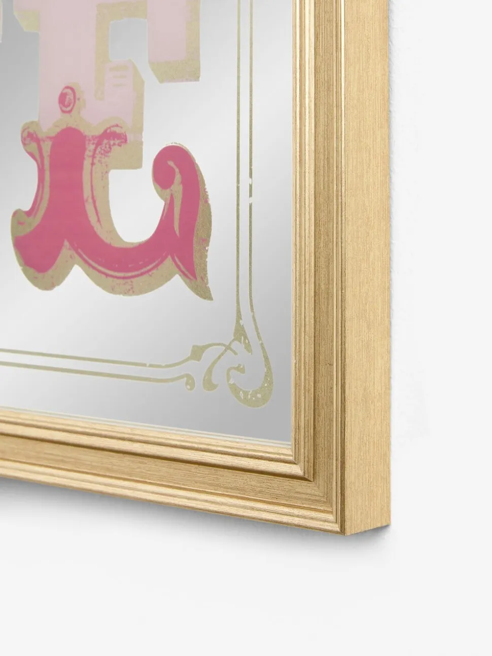 Love Mirror Slogan Wall Art