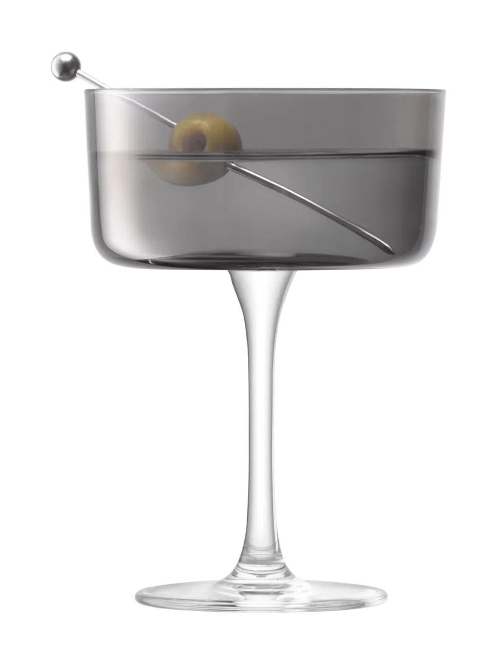 LSA International Set of 2 Lunar Champagne and Cocktail Glasses 230ml