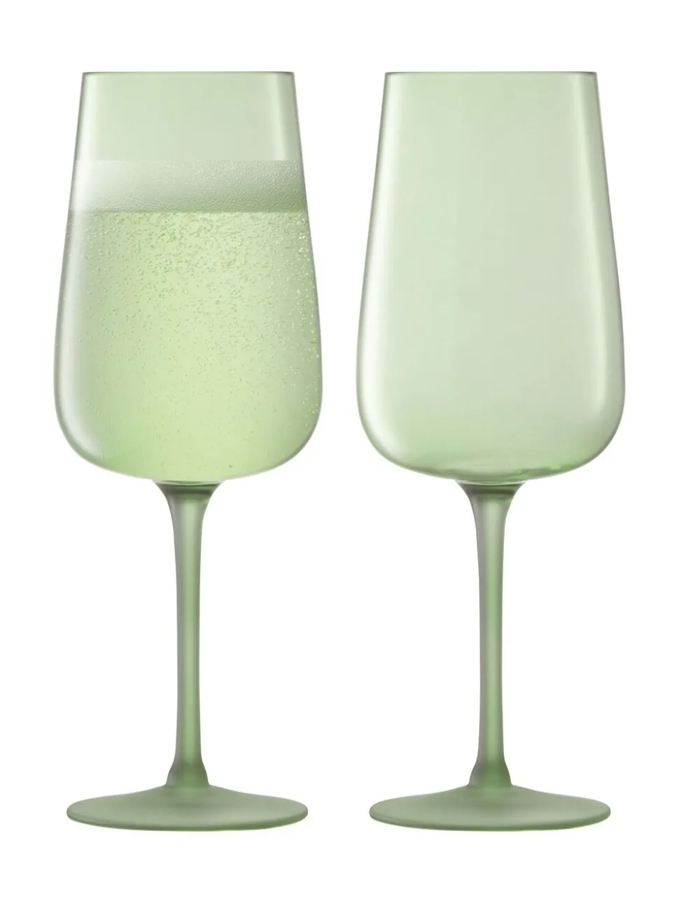 LSA International Set of 2 Arc Contrast Flute Glasses 280ml