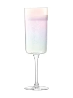 LSA International Set of 2 Iridescence Champagne Flutes 210ml