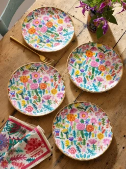 Lucy Tiffney - Set van 4 gebaksbordjes