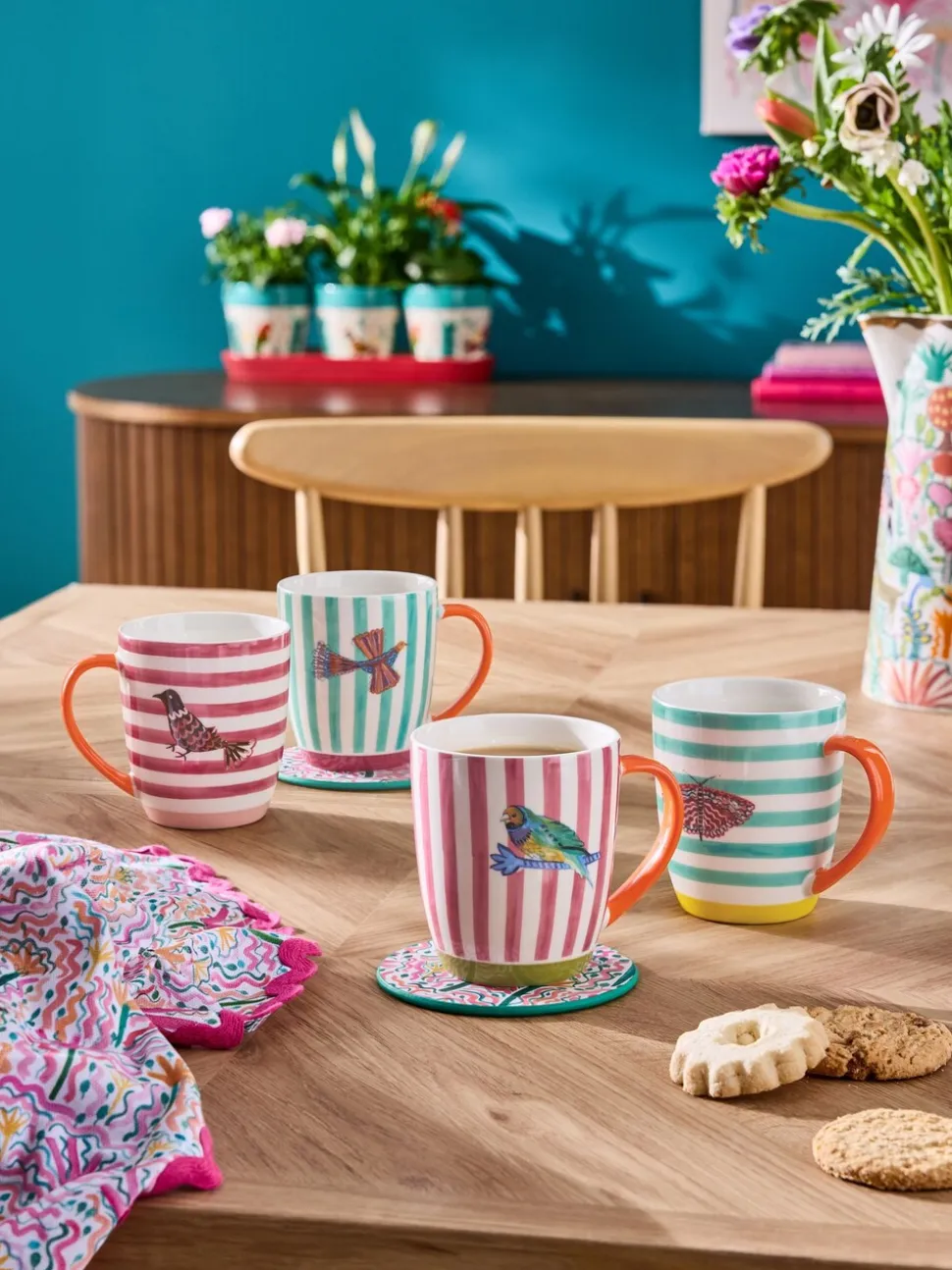 Lucy Tiffney - Set van 4 mokken