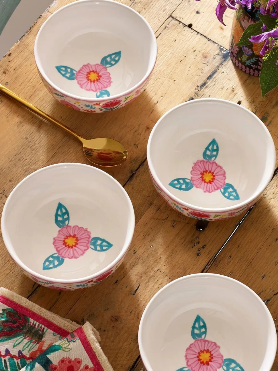 Lucy Tiffney - Set van 4 ontbijtkommen