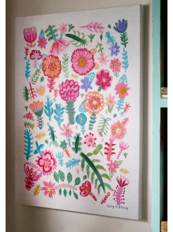 Lucy Tiffney canvas met bloemenprint