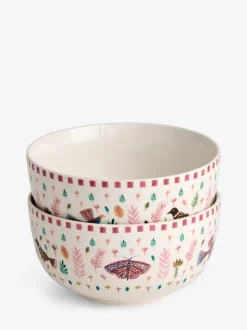 Lucy Tiffney Set of 4 Leaves Cereal Bowls