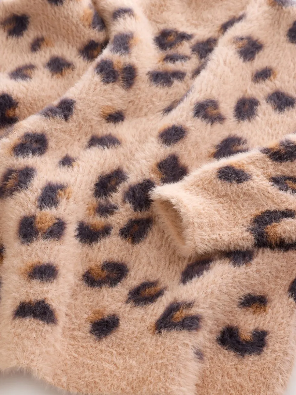 Luipaardprint - Fluffy trui (3 - 16 jr)