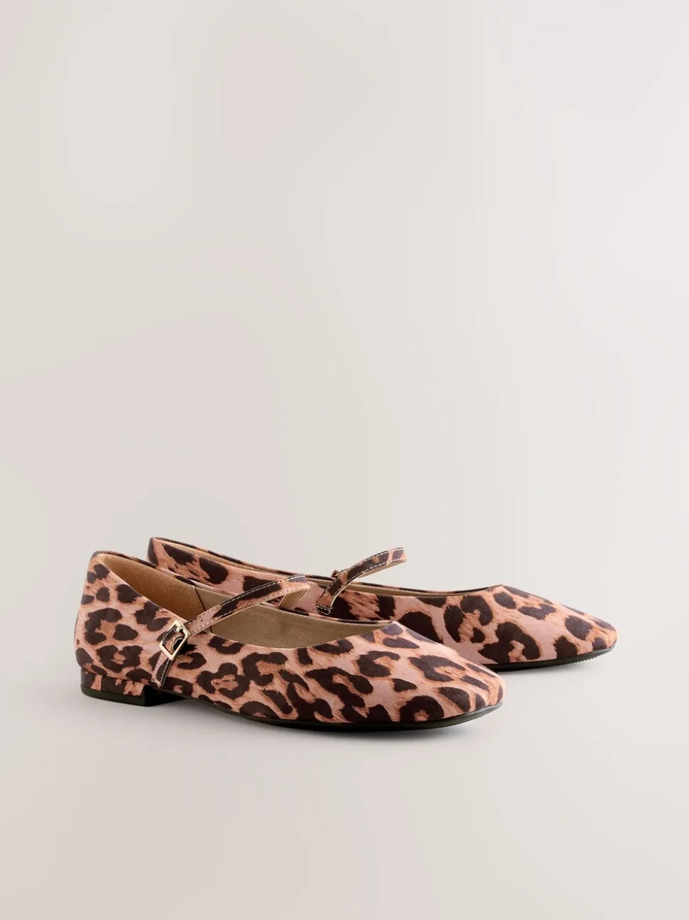 Luipaardprint - Mary Jane-schoenen met ronde neus