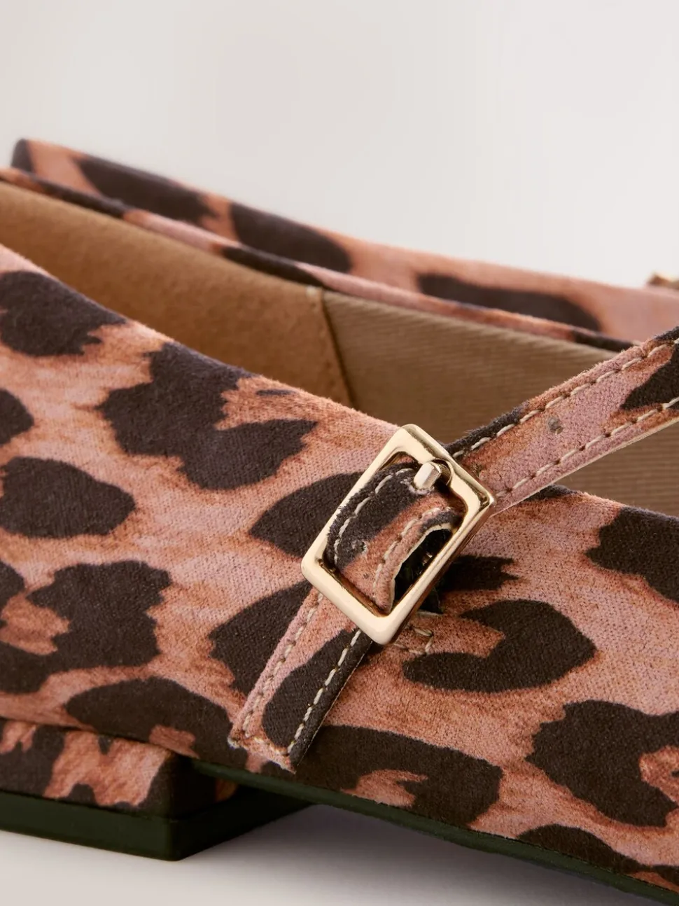 Luipaardprint - Mary Jane-schoenen met ronde neus