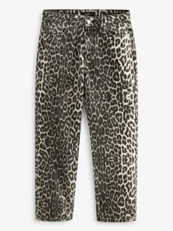 Luipaardprint - Straight Leg Jeans