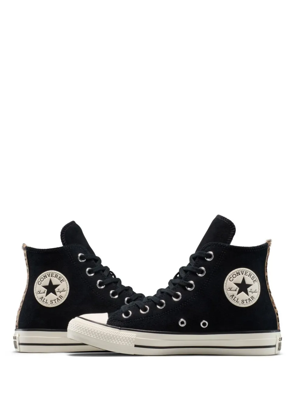 Luipaardprint zwart - Converse Chuck Taylor Suede All Over High Trainers