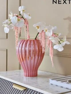 Lustre Ribbed Vase