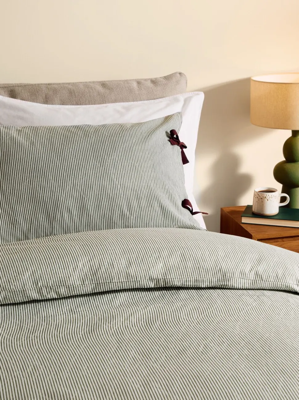 MADE.COM Ansel Stripe 100% Cotton Duvet Cover and Pillowcase Set