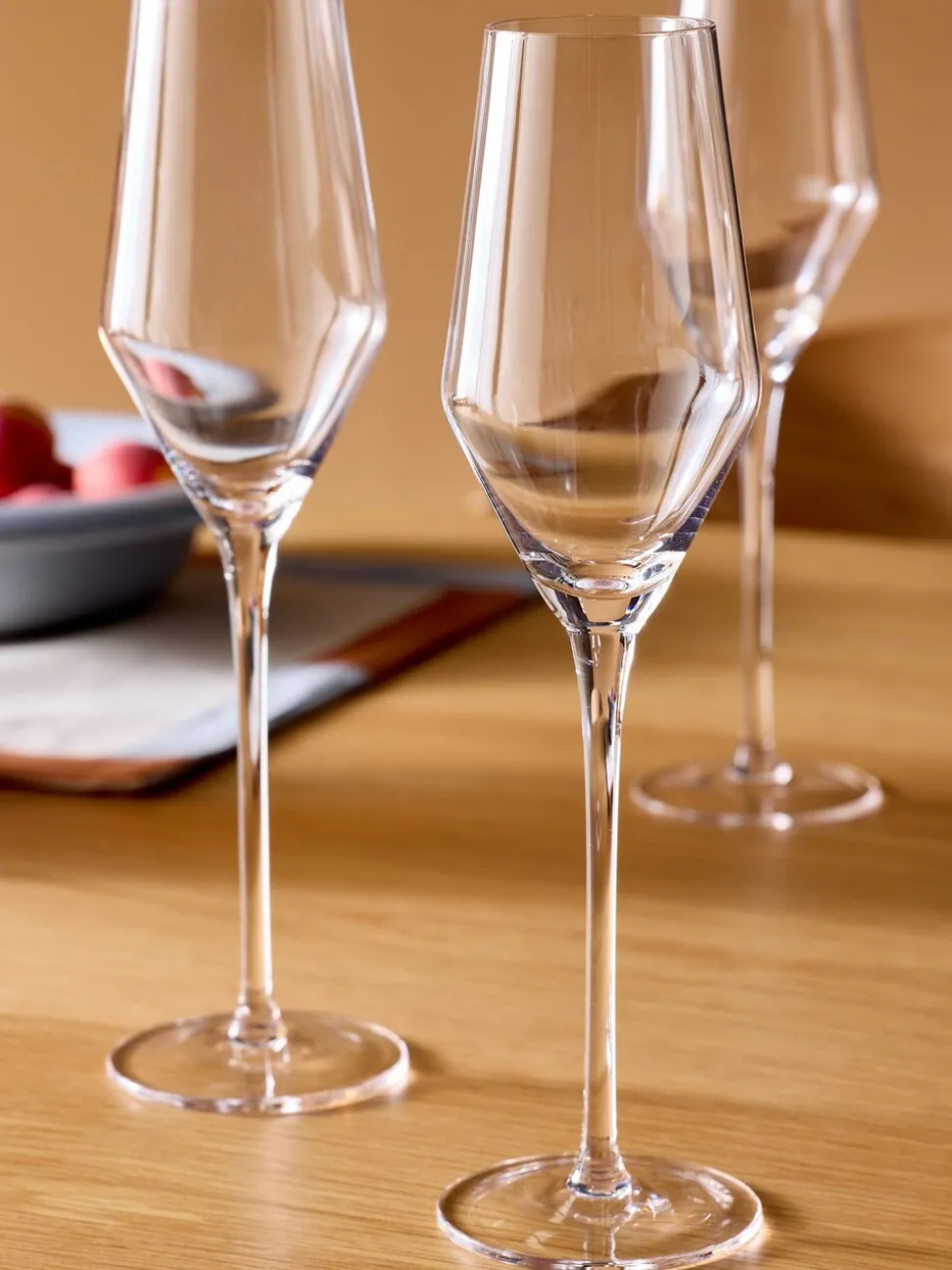 MADE.COM Set van 4 Velma Kristallen Champagneflutes