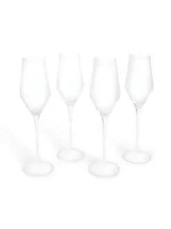 MADE.COM Set van 4 Velma Kristallen Champagneflutes