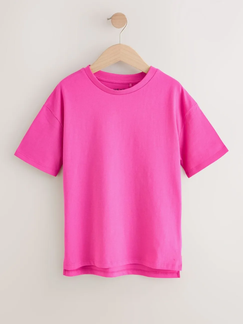 Magenta-roze - Oversized T-shirt (3-16 jr)
