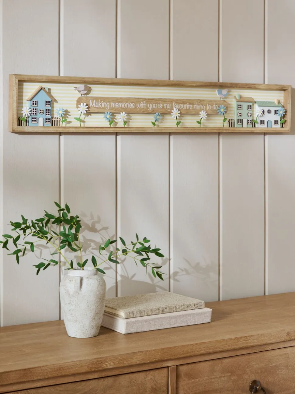 Making Memories Floral Print House Scene Wall Art