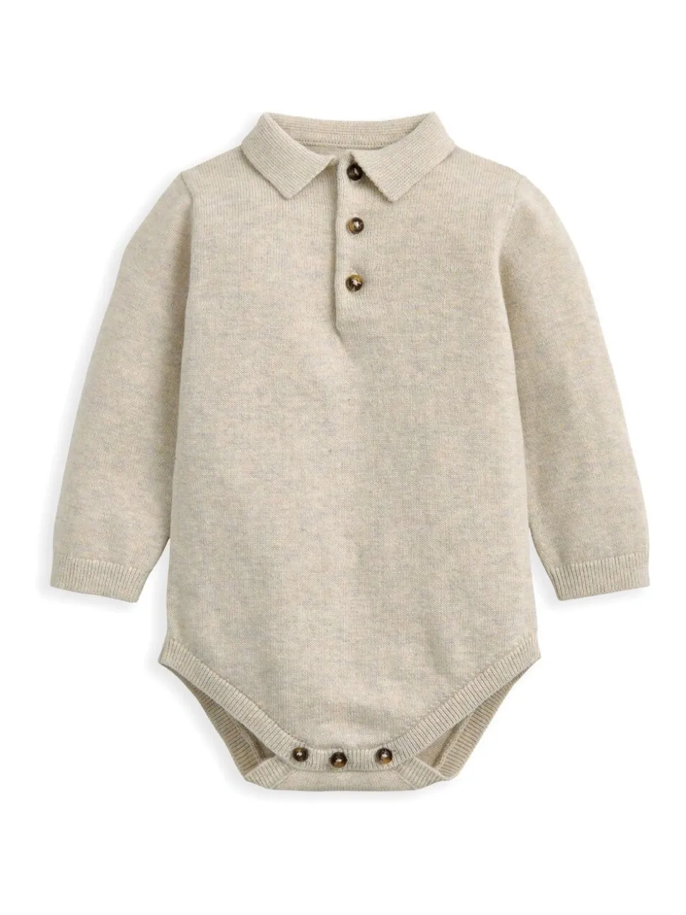 Mamas & Papas Knit Polo Bodysuit & Bottoms Set
