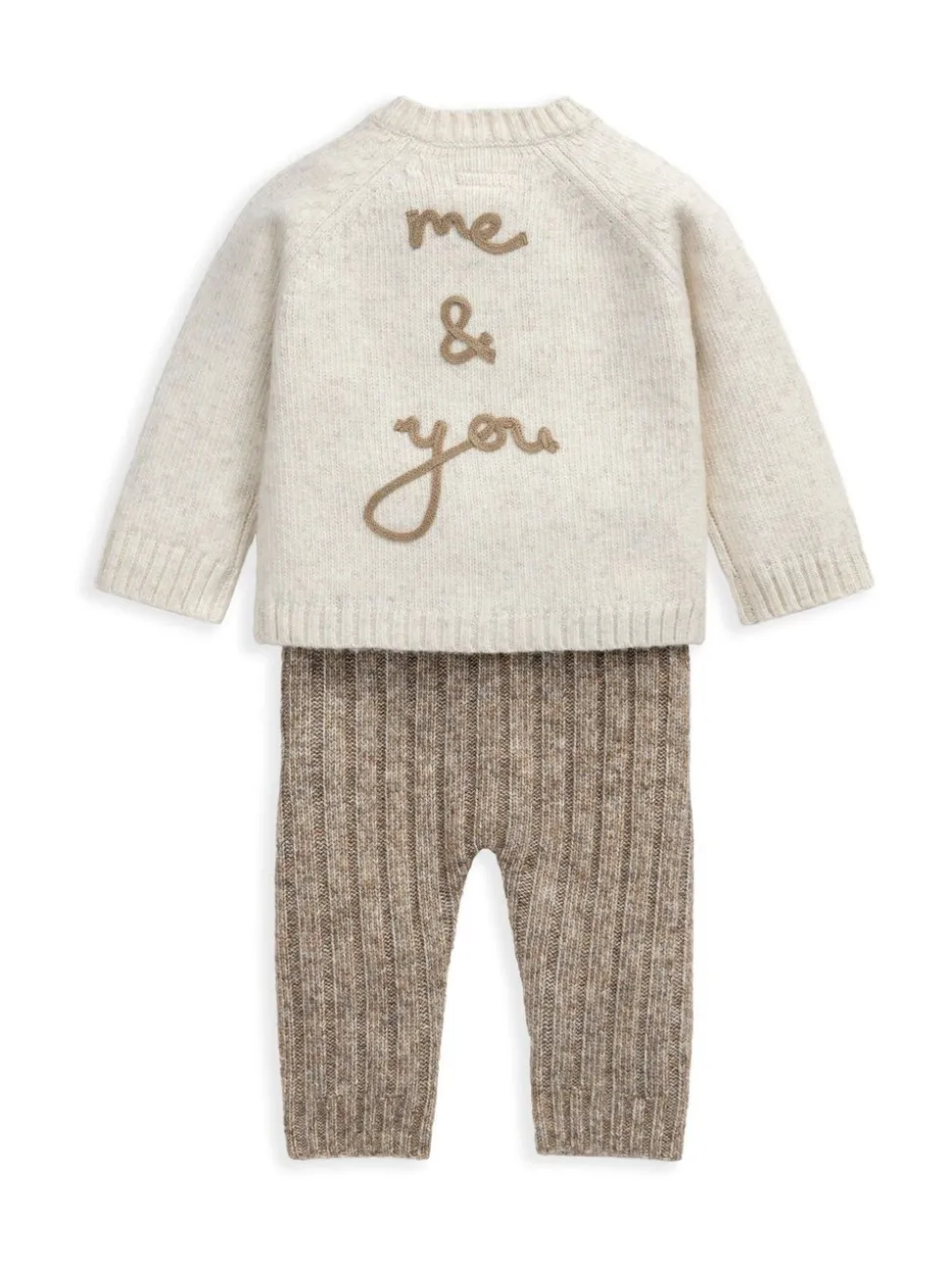 Mamas & Papas Me and You Bear Cardigan & Leggings Knit Set