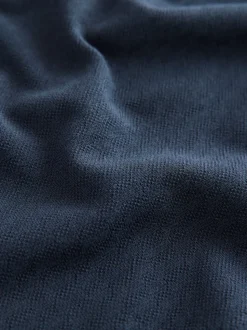 Marinablauw getextureerd - Set van poloshirt met korte mouwen en short (3mnd-7jr)
