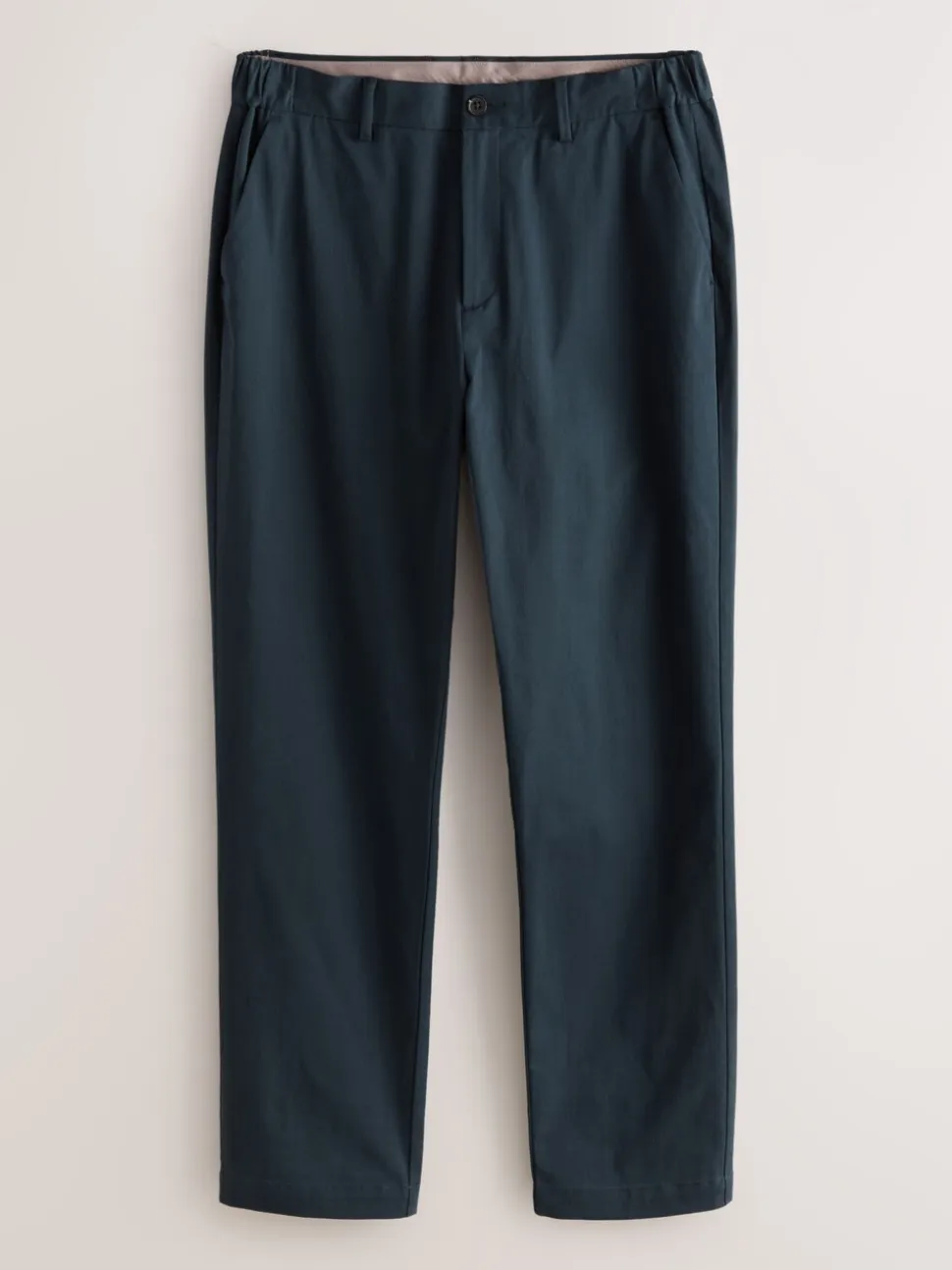 Marineblauw - Aansluitend - Slim-fit katoenen TENCEL™ lyocell blend chino's met comfortabele tailleband.