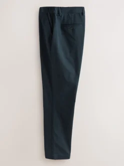 Marineblauw - Aansluitend - Slim-fit katoenen TENCEL™ lyocell blend chino's met comfortabele tailleband.