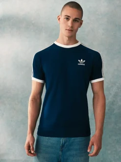 Marineblauw - adidas Originals Adicolor Classics T-shirt met 3 strepen