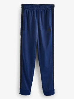 Marineblauw - adidas Sportswear basic tricot trainingspak met 3 strepen