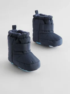 Marineblauw - Baby-sneeuwlaarzen met klittenbandsluiting (0-2mnd)